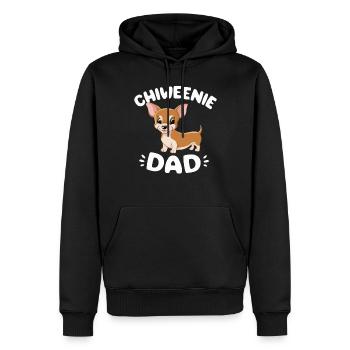 Chiweenie Papa Pride : Aimant et attentionné - Sweat à capuche Premium bio Homme - noir - Devant - Nico (187cm)