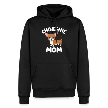 Chiweenie Maman - Fière de ton petit ami ! - Sweat à capuche Premium bio Homme - noir - Devant - Nico (187cm)
