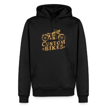 custom bike Motorad ,Biker design - Männer Premium Bio Hoodie - Schwarz - Vorne - Nico (187cm)