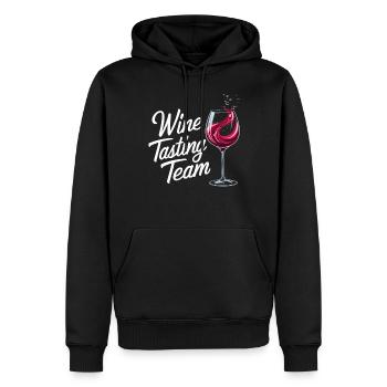 Weinverkostungs-Team - Elegant und Stilvoll für - Männer Premium Bio Hoodie - Schwarz - Vorne - Nico (187cm)