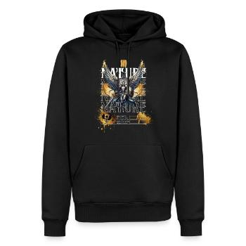 Gamer Zocker Games PC - Schutzengel Kriegerin - Männer Premium Bio Hoodie - Schwarz - Vorne - Nico (187cm)