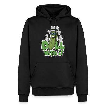 Gurke Witz Dill Damit Lustiges Design - Männer Premium Bio Hoodie - Schwarz - Vorne - Nico (187cm)