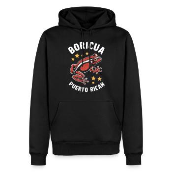 Boricua Puerto Rican Coqui Puerto Rico Frosch - Männer Premium Bio Hoodie - Schwarz - Vorne - Nico (187cm)