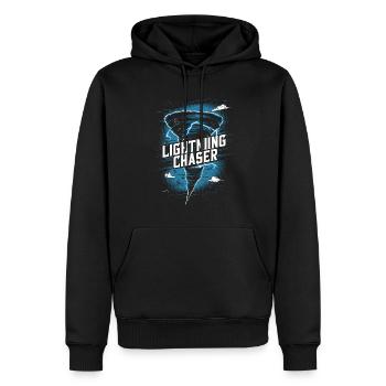 Erlebe Die Faszinierende Welt Des Tornadojagens - Männer Premium Bio Hoodie - Schwarz - Vorne - Nico (187cm)
