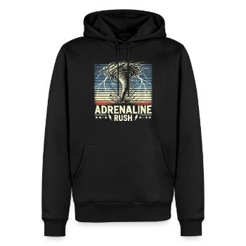 Erlebe Die Faszinierende Welt Des Tornadojagens - Männer Premium Bio Hoodie - Schwarz - Vorne - Nico (187cm)