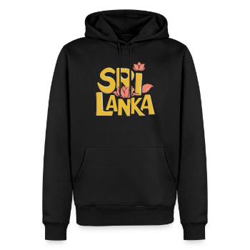 Sri Lanka Souvenir Blossoms Design - Men’s Premium Organic Hoodie - black - Front - Nico (187cm)