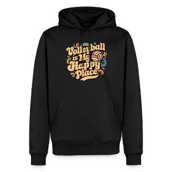 Volleyball Volleyballer Volleyball Is My Happy - Männer Premium Bio Hoodie - Schwarz - Vorne - Nico (187cm)