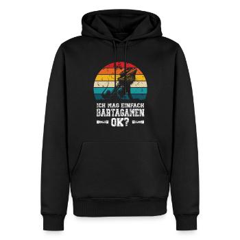 I like bearded dragons - Men’s Premium Organic Hoodie - black - Front - Nico (187cm)