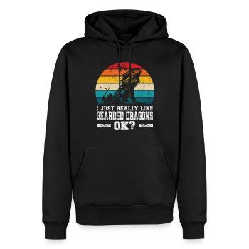 I like bearded dragons - Men’s Premium Organic Hoodie - black - Front - Nico (187cm)