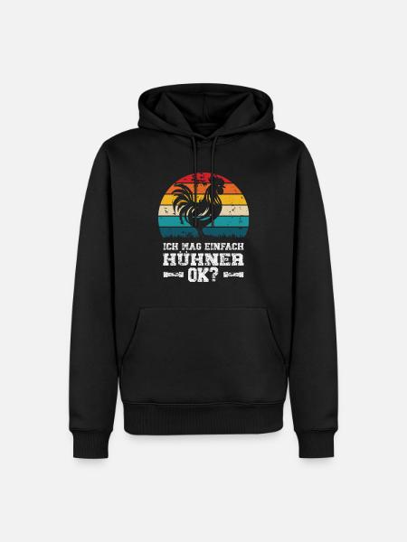 I like chickens - Men’s Premium Organic Hoodie - black