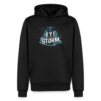 Erlebe Die Faszinierende Welt Des Tornadojagens - Männer Premium Bio Hoodie - Schwarz - Vorne - Nico (187cm)
