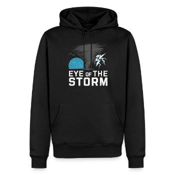 Découvrez le monde fascinant de la chasse aux tornades - Sweat à capuche Premium bio Homme - noir - Devant - Nico (187cm)