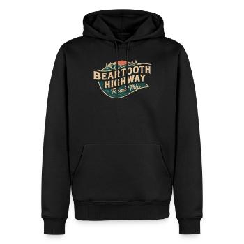 Beartooth Highway Road Trip Abenteuer - Männer Premium Bio Hoodie - Schwarz - Vorne - Nico (187cm)