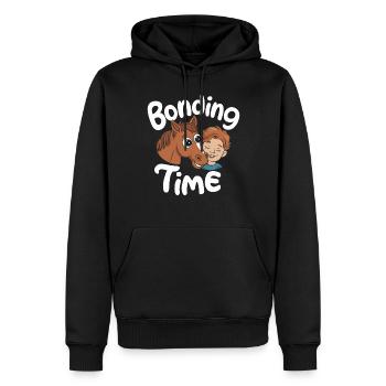 Motifs de chevaux amusants pour les amoureux des chevaux et - Sweat à capuche Premium bio Homme - noir - Devant - Nico (187cm)