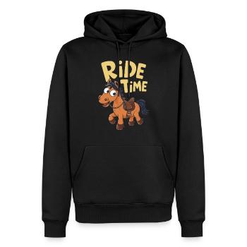 Motifs de chevaux amusants pour les amoureux des chevaux et - Sweat à capuche Premium bio Homme - noir - Devant - Nico (187cm)