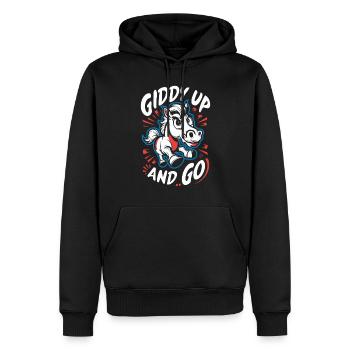 Motifs de chevaux amusants pour les amoureux des chevaux et - Sweat à capuche Premium bio Homme - noir - Devant - Nico (187cm)