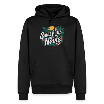 Saint Kitts And Nevis Souvenir Tropisches Paradies - Männer Premium Bio Hoodie - Schwarz - Vorne - Nico (187cm)
