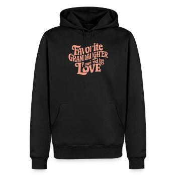 Favorite granddaughter driven by love - Men’s Premium Organic Hoodie - black - Front - Nico (187cm)