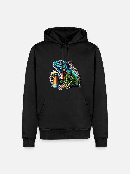 Bière Iguana - Sweat à capuche Premium bio Homme - noir
