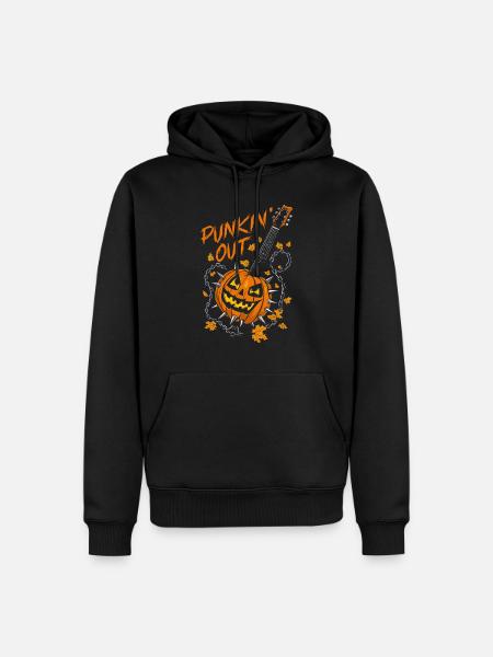 Musical, Pumpkin, Autumn, Vibes, Spooky - Men’s Premium Organic Hoodie - black