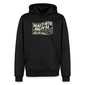 Beartooth Highway Road Trip Squad Abenteuer - Männer Premium Bio Hoodie - Schwarz - Vorne - Nico (187cm)