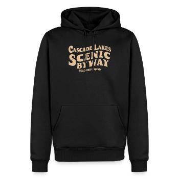 Cascade Lakes Scenic Byway Road Trip Squad - Men’s Premium Organic Hoodie - black - Front - Nico (187cm)