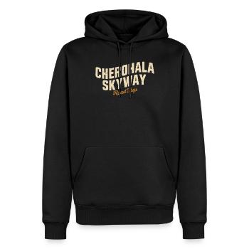 Aventure en voiture sur le Skyway de Cherohala - Sweat à capuche Premium bio Homme - noir - Devant - Nico (187cm)