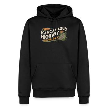 Kancamagus Highway Road Trip Squad Abenteuer - Männer Premium Bio Hoodie - Schwarz - Vorne - Nico (187cm)