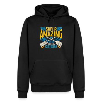School administrators School staff Caretakers - Men’s Premium Organic Hoodie - black - Front - Nico (187cm)