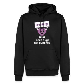 Sensibilisierung Für Häusliche Gewalt - Männer Premium Bio Hoodie - Schwarz - Vorne - Nico (187cm)