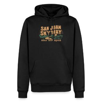 San Juan Skyway Road Trip Squad Abenteuer - Männer Premium Bio Hoodie - Schwarz - Vorne - Nico (187cm)