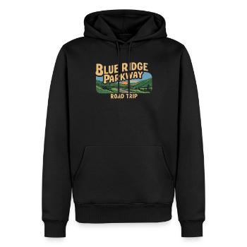 Blue Ridge Parkway Road Trip Adventure - Men’s Premium Organic Hoodie - black - Front - Nico (187cm)