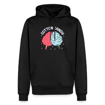 Barbe à papa drôle barbe à papa cadeau - Sweat à capuche Premium bio Homme - noir - Devant - Nico (187cm)