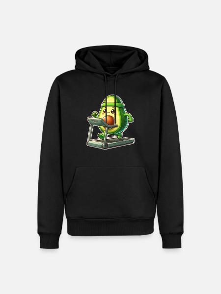 Avocado Treadmill - Men’s Premium Organic Hoodie - black