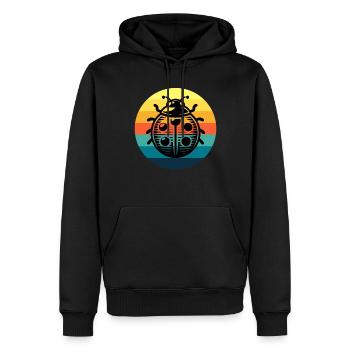 Coccinelle - Sweat à capuche Premium bio Homme - noir - Devant - Nico (187cm)
