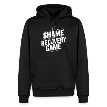 Rétablissement de la dépendance à l’alcool Sobriété AA - Sweat à capuche Premium bio Homme - noir - Devant - Nico (187cm)