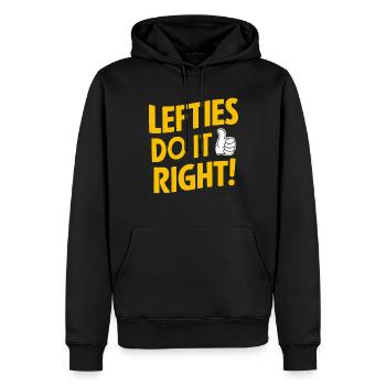Linkshänder Lefty Left-hander Leftie Buddy - Männer Premium Bio Hoodie - Schwarz - Vorne - Nico (187cm)