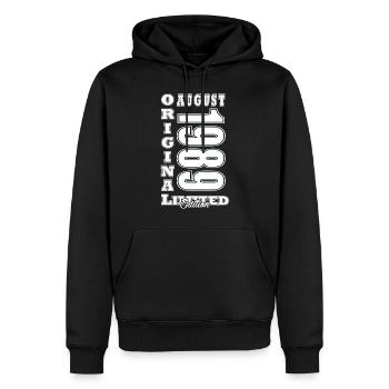 August 1989 Jubilee 1989 - Legends August 1989 - Men’s Premium Organic Hoodie - black - Front - Nico (187cm)