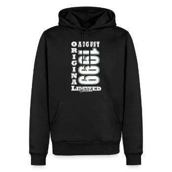 August 1999 Birthday Gift August 1999 August - Men’s Premium Organic Hoodie - black - Front - Nico (187cm)