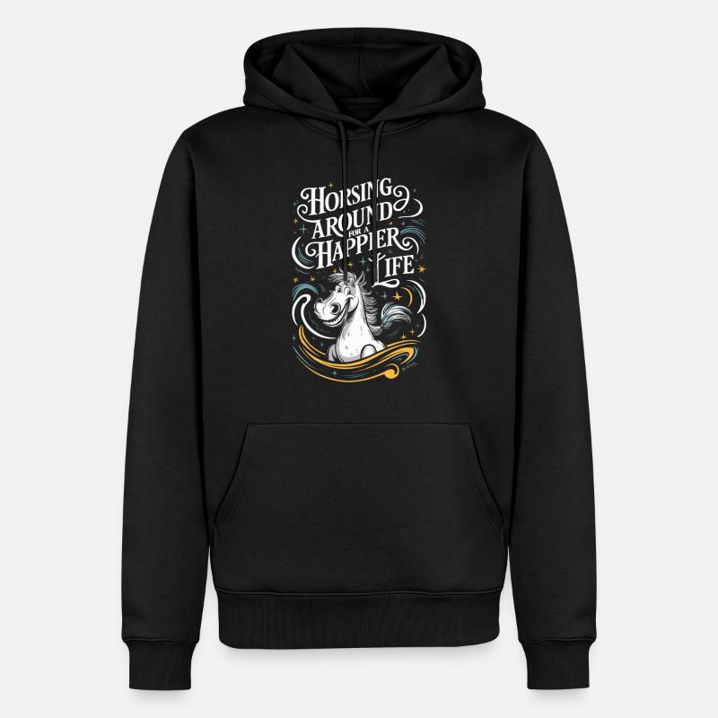 Heilung Durch Pferdetherapie Und Therapeutisches - Männer Premium Bio Hoodie - Schwarz