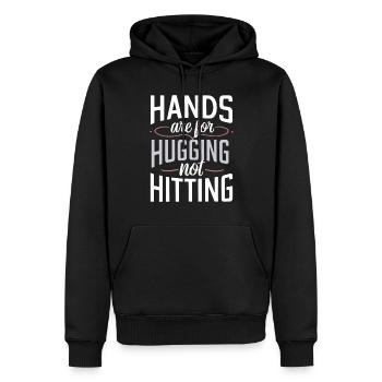 Sensibilisierung Für Häusliche Gewalt - Männer Premium Bio Hoodie - Schwarz - Vorne - Nico (187cm)