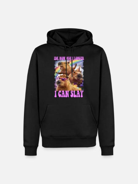 capybara funny meme shirt - Men’s Premium Organic Hoodie - black