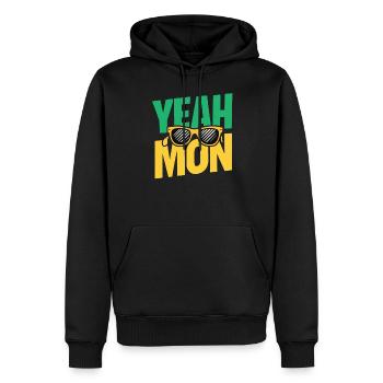 yes Mon Jamaican Jamaica Vacation Reggae Retro - Men’s Premium Organic Hoodie - black - Front - Nico (187cm)