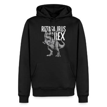 La culture des rizières avec l’art des dinosaures et le T-Rex - Sweat à capuche Premium bio Homme - noir - Devant - Nico (187cm)