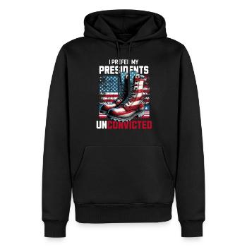 Ich bevorzuge die unverurteilten, lustigen Abstimmungen meiner Präsidenten - Männer Premium Bio Hoodie - Schwarz - Vorne - Nico (187cm)