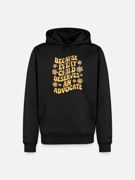 Weil Jedes Kind Einen Anwalt Verdient - - Herre Premium økologisk hoodie - sort