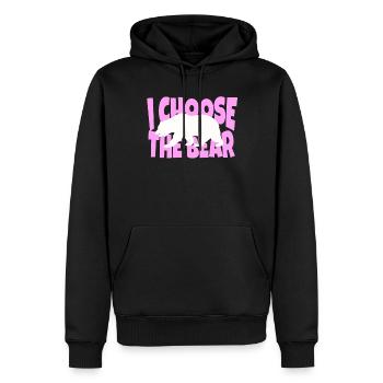 Je choisis l’ours dans les bois drôle femmes fille - Sweat à capuche Premium bio Homme - noir - Devant - Nico (187cm)