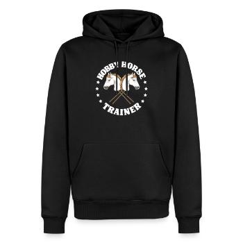 Hobby Reittrainer Lustiges Hobby Horsing - Männer Premium Bio Hoodie - Schwarz - Vorne - Nico (187cm)