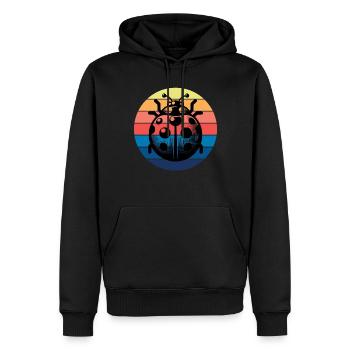 Marienkäfer - Männer Premium Bio Hoodie - Schwarz - Vorne - Nico (187cm)