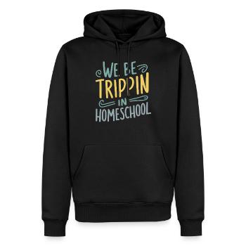 Homeschool Mom Dad Family Life Community Journey - Männer Premium Bio Hoodie - Schwarz - Vorne - Nico (187cm)